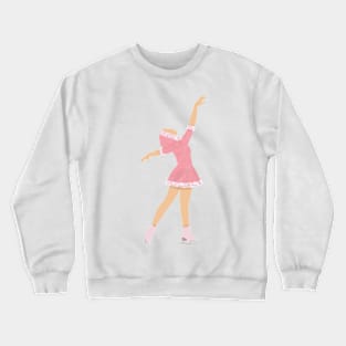 Pink figure skater Crewneck Sweatshirt